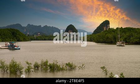 Krabi River. Pak Nam. Thailand Stock Photo