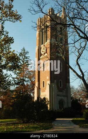 Beaumont Tower on the campus of Michigan State University, East Lansing Michigan USA Stock Photo