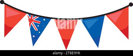 australia day garland flag Stock Vector