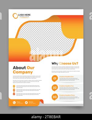 Minimalist corporate business and company flyer template design Stock Vector