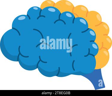 down syndrome brain condition Stock Vector