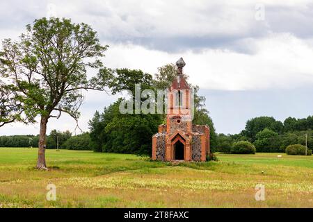 Abandoned old church in Estonia Stock Photo
