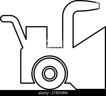 Snowblower snow clear machine snowplow truck plough clearing vehicle equipped seasons transport winter highway service equipment clean contour Stock Vector