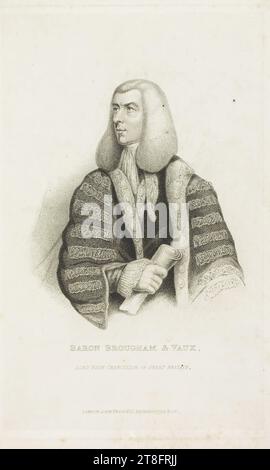 BARON BROUGHAM & VAUX, LORD HIGH CHANCELLOR OF GREAT BRITAIN. LONDON, JOHN KNIGHT, 51, PATERNOSTER ROW Stock Photo