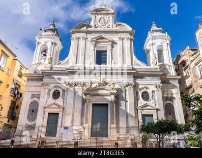 Naples, Italy, 3 november 2023 - Chiesa dei Girolamini (Church of the Girolamini) in the old part of Napoli (Naples) Stock Photo