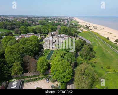 Walmer Castle Deal Kent UK drone,aerial Stock Photo