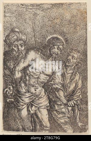 Jonas Umbach (1624 um - 1693), Christ is led to the scourging, origin of the print medium: 1634 - 1693, etching, sheet size: 12.2 x 8.2 cm Stock Photo