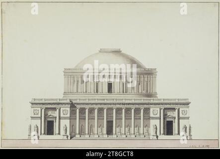 Project for the Church of the Madeleine: elevation of the main facade, Artist, Drawing, Drawing, Dimensions - Work: Height: 26.6 cm, Width: 39.6 cm Stock Photo