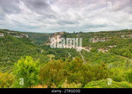 Dordogne Summer 2023 Rocamadour city and surrounding area abbeyand landscapes Stock Photo