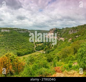 Dordogne Summer 2023 Rocamadour city and surrounding area abbeyand landscapes Stock Photo