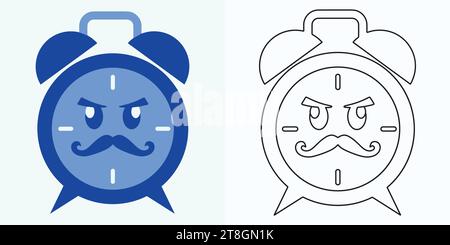 new style Analog clock flat vector icon. Symbol of time management, chronometer with hour, minute, and second arrow. Simple illustration isolated Stock Vector