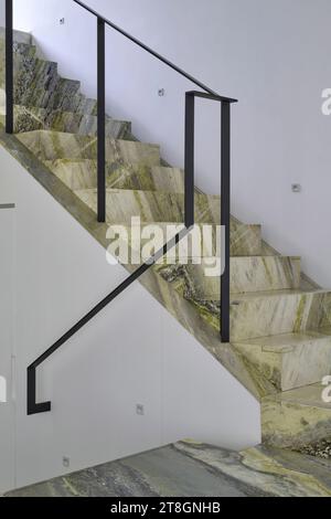 Stairway detail. Hotel Casa Polanco, Mexico City, Mexico. Architect: Gantous Arquitectos, 2022. Stock Photo