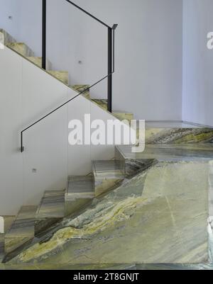 Stairway detail. Hotel Casa Polanco, Mexico City, Mexico. Architect: Gantous Arquitectos, 2022. Stock Photo