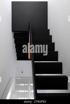 Abstract view with staircase. Hotel Casa Polanco, Mexico City, Mexico. Architect: Gantous Arquitectos, 2022. Stock Photo