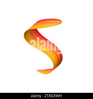 3d Brushstroke gradient texture brush Stock Vector