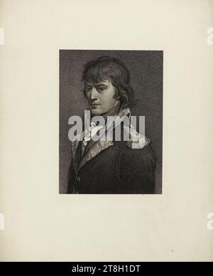 Portrait of an officer of the army of the Republic, late 18th century, Engraver, Print, Graphic art, Print, Stippling (etching), Dimensions - Work: Height: 27.9 cm, Width: 23 cm, Dimensions - Mounting:, Height: 32.4 cm, Width: 49.5 cm Stock Photo