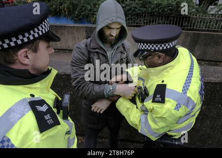 Just Stop Oil activists take to the streets of London and some of the members are arrested by the police / London-18/11/2023 Stock Photo