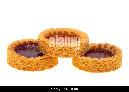 shortbread with jam isolated on white background Stock Photo