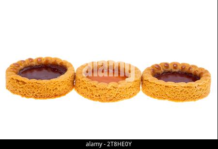 shortbread with jam isolated on white background Stock Photo