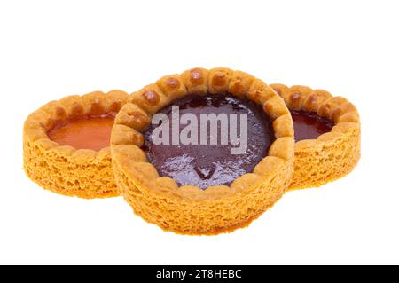 shortbread with jam isolated on white background Stock Photo