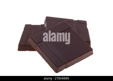 chocolate dark peppermint crisp isolated on white background Stock Photo