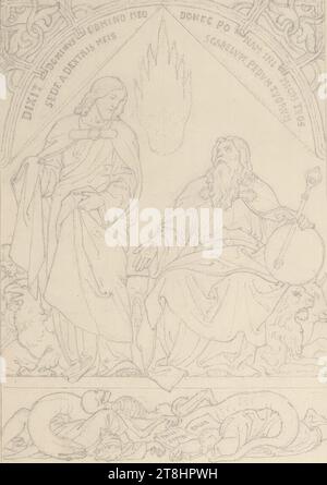 Josef von Führich 19. Psalm 108: The Holy Trinity under a bow with ...