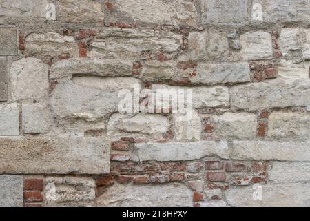 Aged brick wall background. Old brick wall texture Stock Photo