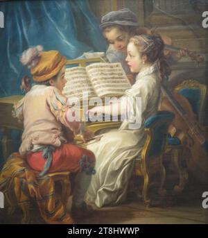 Music by Carle (Charles-André) Vanloo. Stock Photo