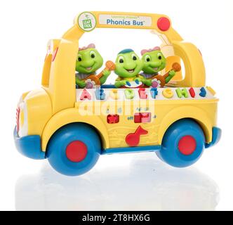 Winneconne WI 23 September 2023 A package of Leap frog learning friends phonics bus on an isolated background Stock Photo Alamy