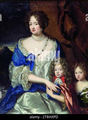 Sophie Dorothea, Kurprinzessin von Hannover (1666-1726) und ihre Kinder Georg August und Sophie Dorothea. Stock Photo