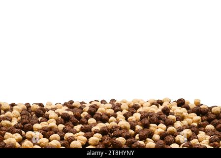 Chocolate corn flakes  as a background. Stock Photo
