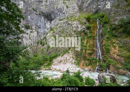 The beautiful nature of Rugova canyon in the countryside of Kosovo Stock Photo