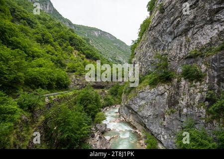 The beautiful nature of Rugova canyon in the countryside of Kosovo Stock Photo