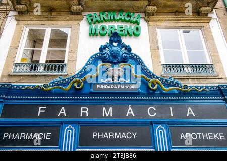 Porto, Portugal, 2023, Farmacia Moreno Stock Photo