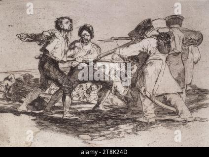 Francisco de Goya - Con razon ó sin ella Stock Photo - Alamy