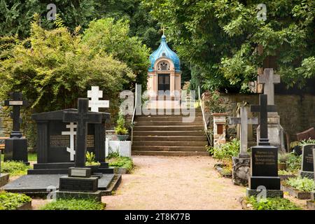 cemetary of the Russian Orthodox St. Elizabeth's Church, Germany, Hesse, Wiesbaden Stock Photo