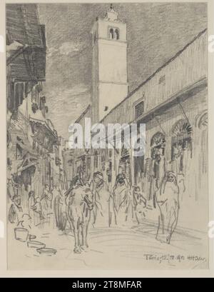 Hermann Heller Street in Tunis. Pencil 1913 , 1913 Stock Photo - Alamy