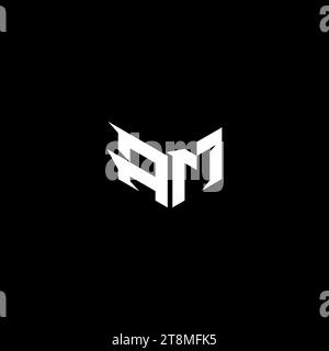AM Premium emblem logo initial esport and gaming design concept Stock Vector