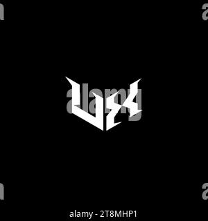 UX Premium emblem logo initial esport and gaming design concept Stock ...