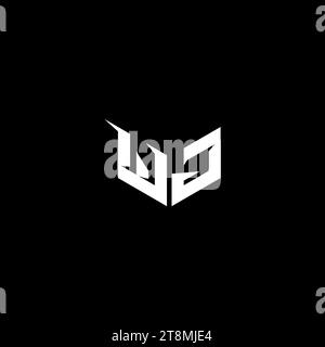 WJ Premium emblem logo initial esport and gaming design concept Stock Vector