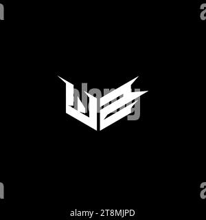 WZ Premium emblem logo initial esport and gaming design concept Stock Vector
