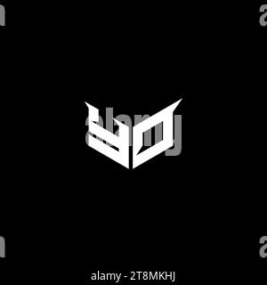 YO Premium emblem logo initial esport and gaming design concept Stock Vector
