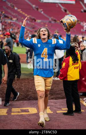 UCLA Bruins quarterback Ethan Garbers (4) runs with the ball during an ...