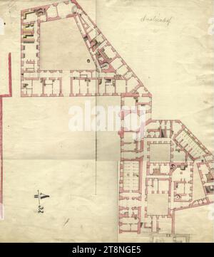 Vienna I, Hofburg, Amalienburg, ground floor, floor plan, after 1830 ...