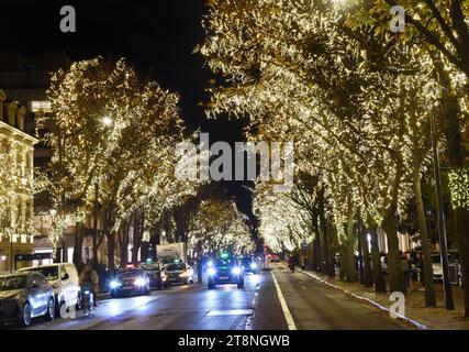 Paris, France. 20th Nov, 2023. Avenue Montaigne Christmas lights unveiling in Paris, France on November 20, 2023 Photo by Alain Apaydin/ABACAPRESS.COM Credit: Abaca Press/Alamy Live News Stock Photo