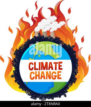 Illustration depicting the impact of climate change on Earth Stock ...