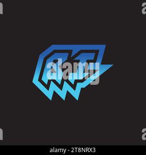 BI initial inspiration logo design esport and gaming clan ideas Stock Vector