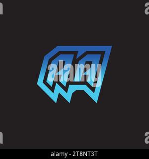 AA initial inspiration logo design esport and gaming clan ideas Stock Vector