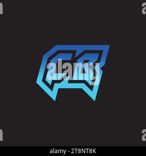 CB initial inspiration logo design esport and gaming clan ideas Stock Vector