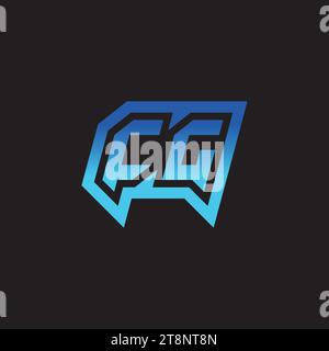 CG initial inspiration logo design esport and gaming clan ideas Stock Vector